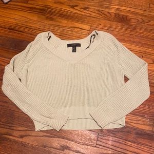 Forever 21 Light Green Crop Sweater Size S